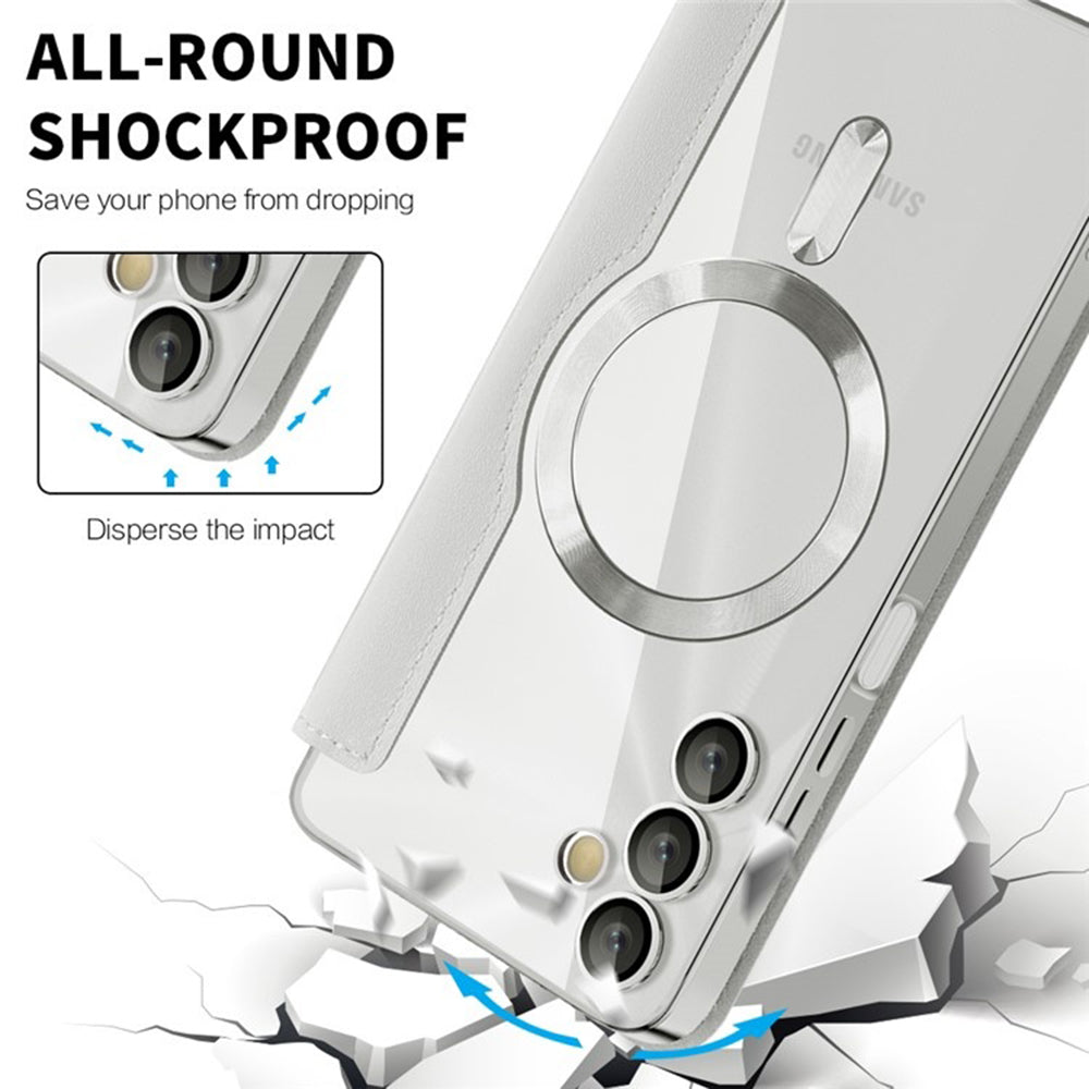 Capa MagSafe para Samsung Galaxy A05s A057, Techsuit, SmartMag Book, Cinzento