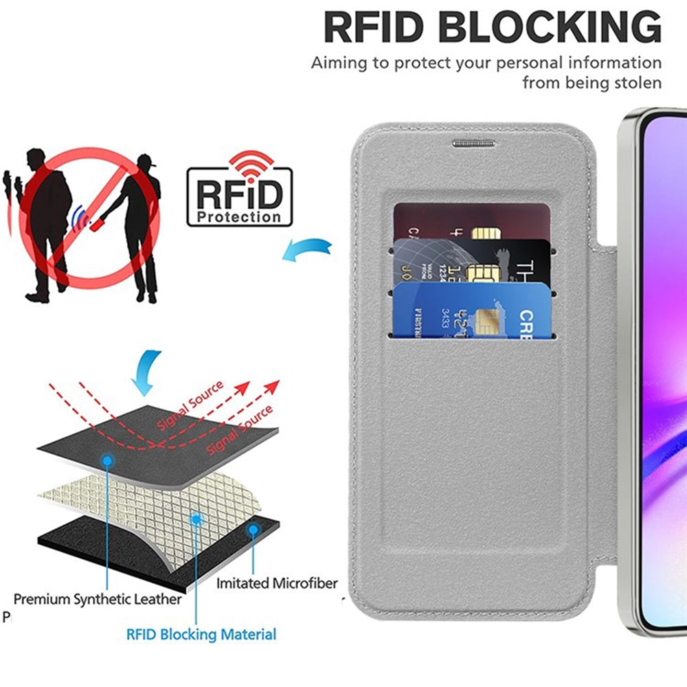 Capa MagSafe para Samsung Galaxy A05s A057, Techsuit, SmartMag Book, Cinzento