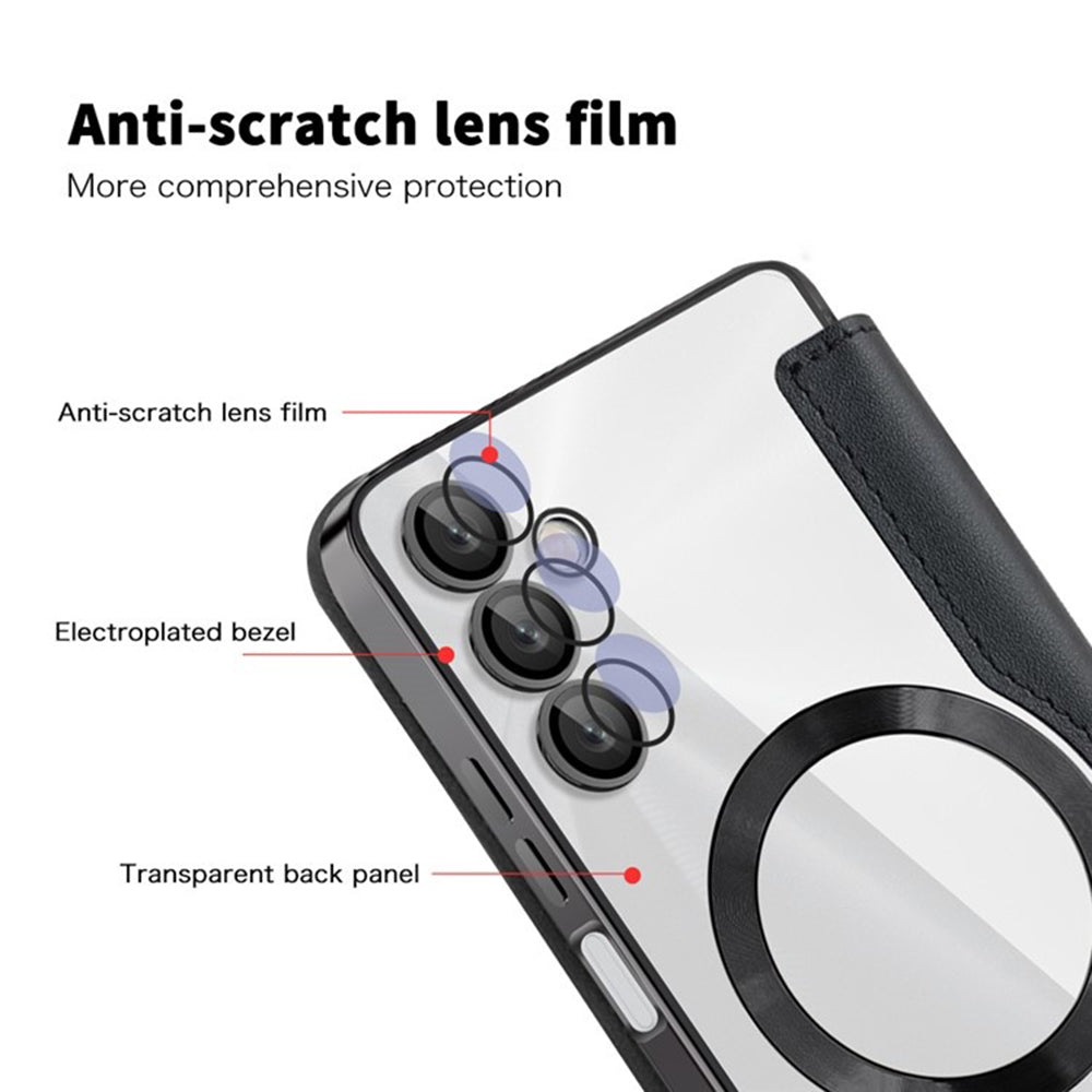 Capa MagSafe para Samsung Galaxy A05s A057, Techsuit, SmartMag Book, Preta