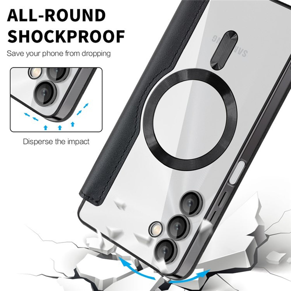 Capa MagSafe para Samsung Galaxy A05s A057, Techsuit, SmartMag Book, Preta