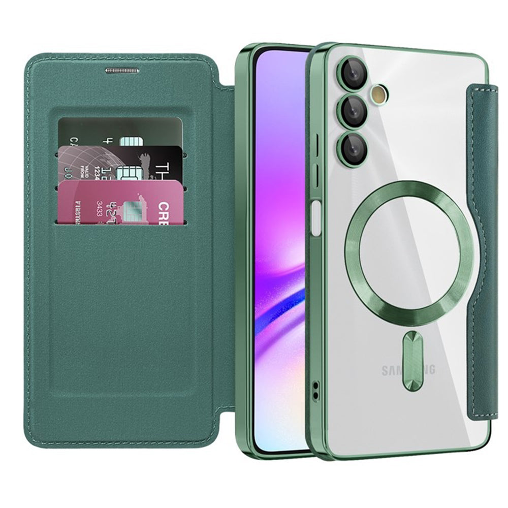 Capa MagSafe para Samsung Galaxy A05s A057, Techsuit, SmartMag Book, Verde