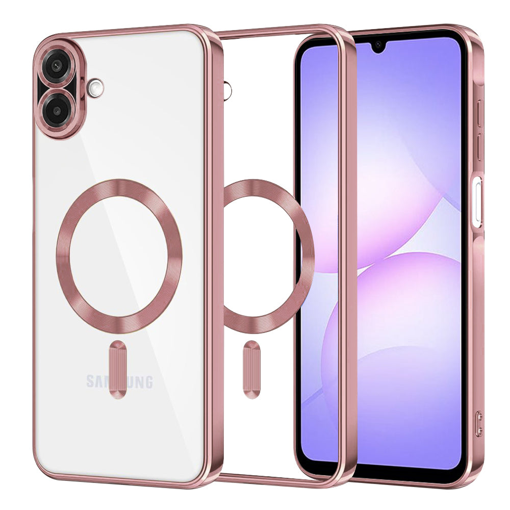 Capa MagSafe para Samsung Galaxy A07 4G A075, Techsuit, Luxury Crystal, Rosa