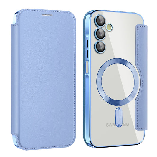 Capa MagSafe para Samsung Galaxy A15 5G A156 / A15 A155, Techsuit, SmartMag Book, Azul