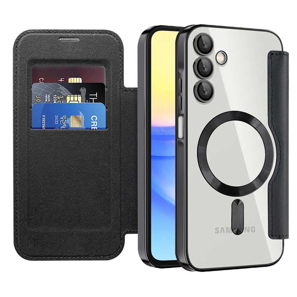 Capa MagSafe para Samsung Galaxy A15 5G A156 / A15 A155, Techsuit, SmartMag Book, Preta