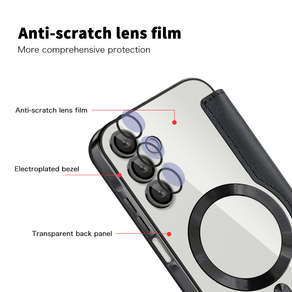 Capa MagSafe para Samsung Galaxy A15 5G A156 / A15 A155, Techsuit, SmartMag Book, Preta