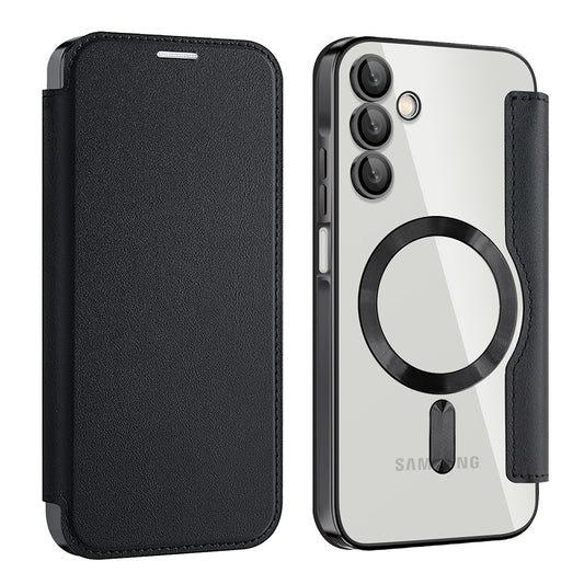 Capa MagSafe para Samsung Galaxy A15 5G A156 / A15 A155, Techsuit, SmartMag Book, Preta