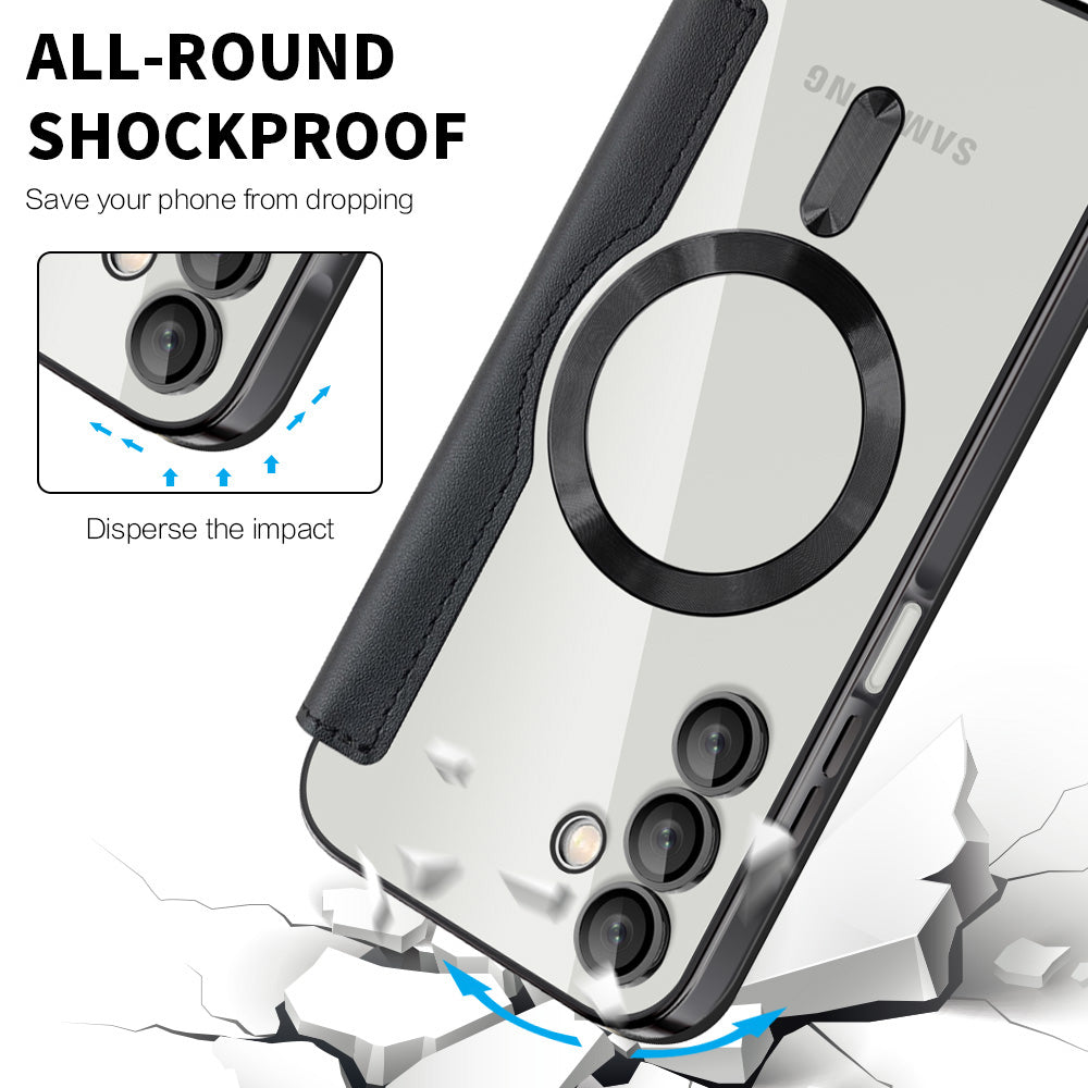 Capa MagSafe para Samsung Galaxy A15 5G A156 / A15 A155, Techsuit, SmartMag Book, Preta