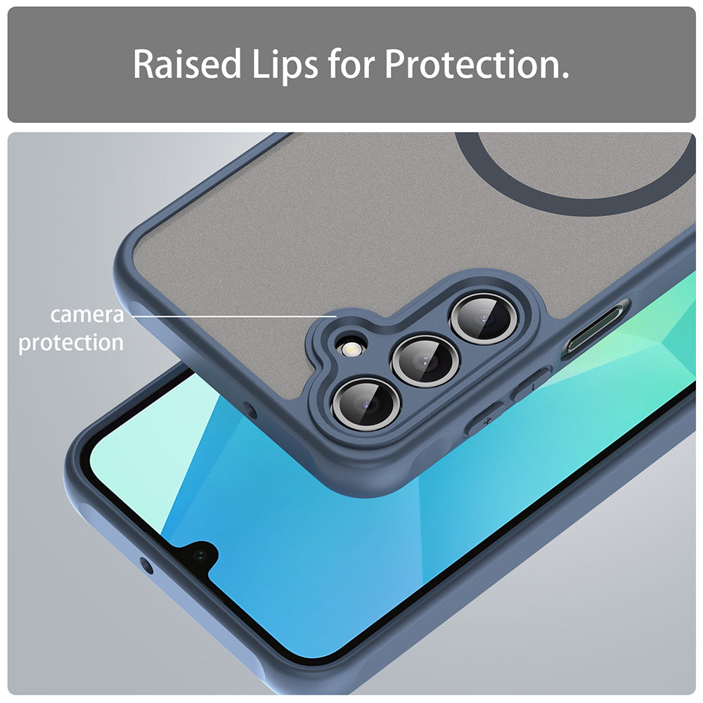Capa MagSafe para Samsung Galaxy A16 5G A166 / A16 4G A165, Techsuit, HaloFrost II, Azul Marinho