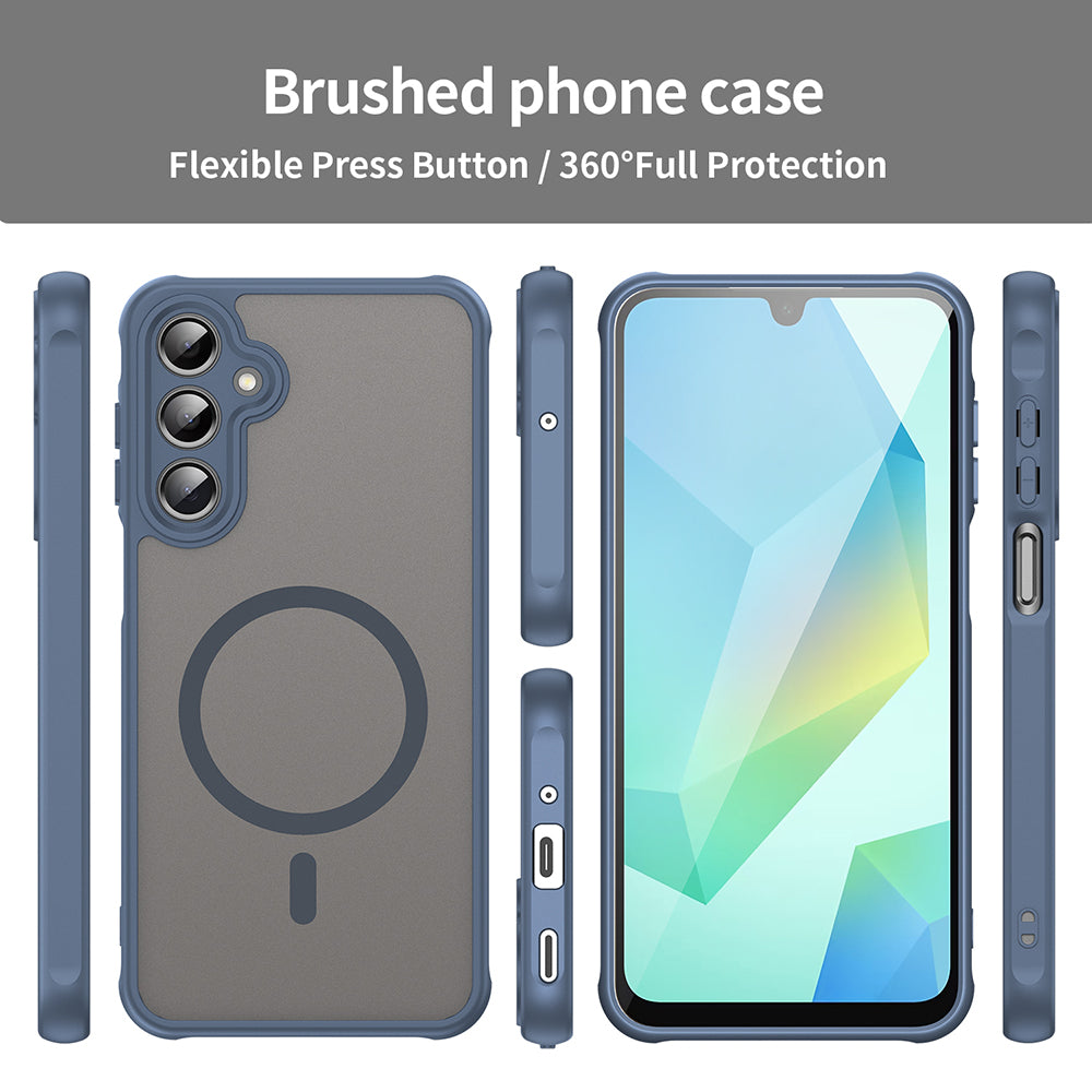 Capa MagSafe para Samsung Galaxy A16 5G A166 / A16 4G A165, Techsuit, HaloFrost II, Azul Marinho