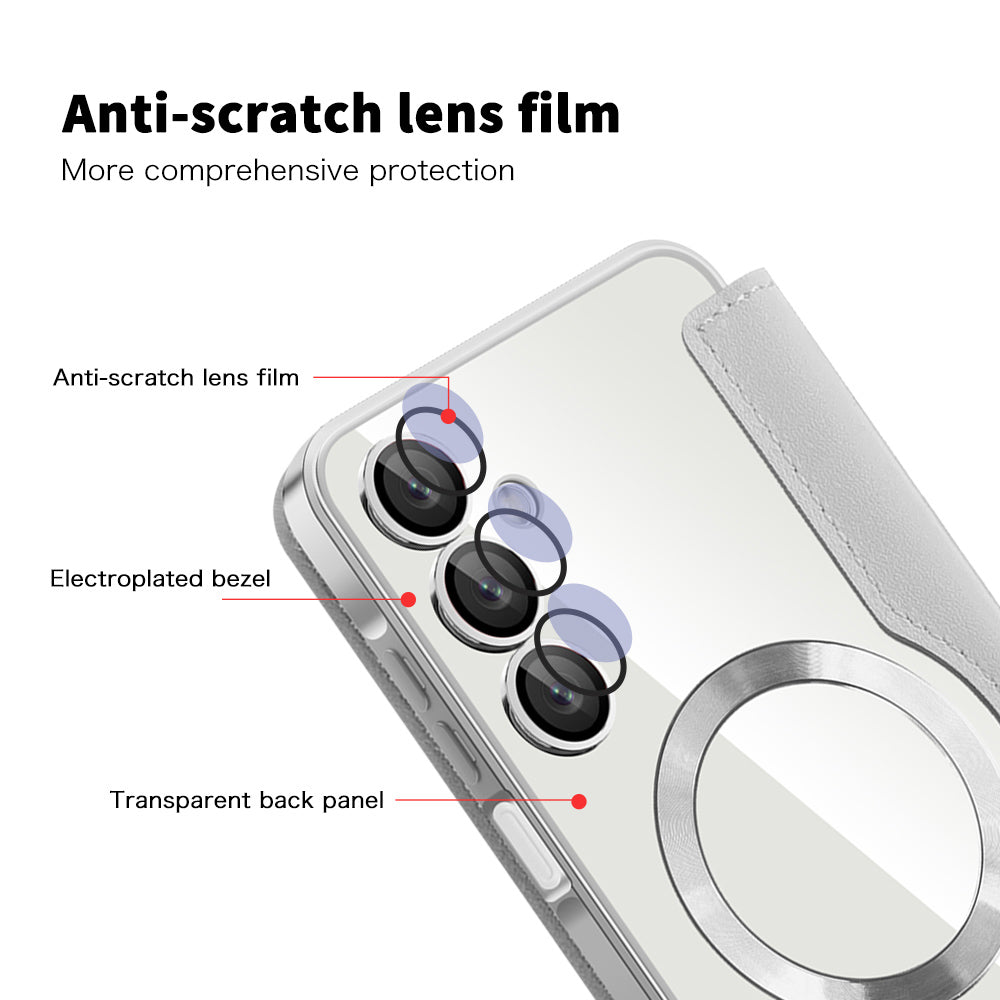 Capa MagSafe para Samsung Galaxy A16 5G A166 / A16 4G A165, Techsuit, SmartMag Book, Cinzento