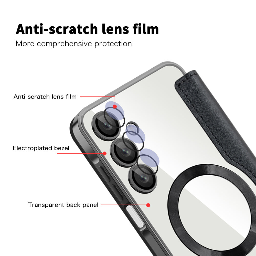Capa MagSafe para Samsung Galaxy A16 5G A166 / A16 4G A165, Techsuit, SmartMag Book, Preta