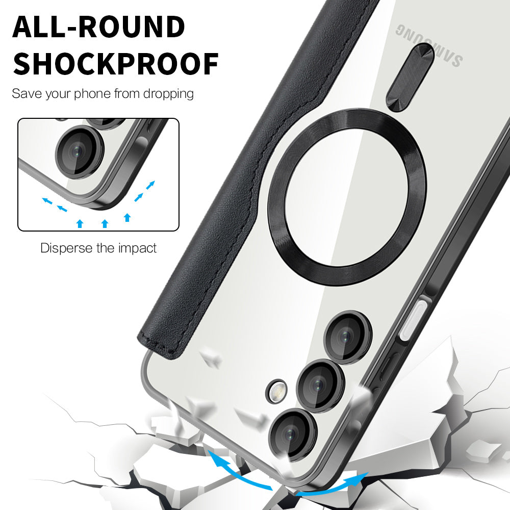 Capa MagSafe para Samsung Galaxy A16 5G A166 / A16 4G A165, Techsuit, SmartMag Book, Preta