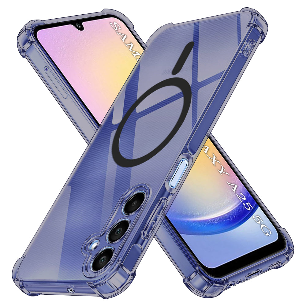 Capa MagSafe para Samsung Galaxy A25 A256, Techsuit, Transparente à Prova de Choques, Fumada