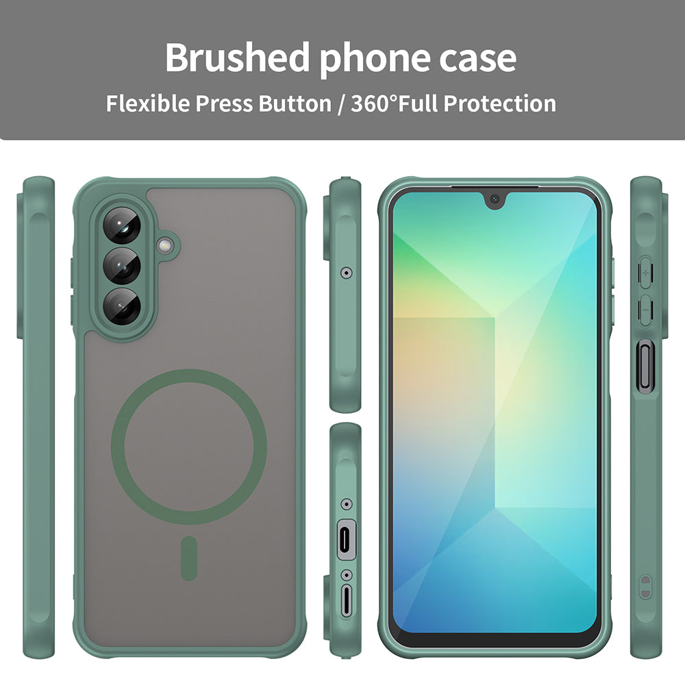 Capa MagSafe para Samsung Galaxy A26 A266, Techsuit, HaloFrost II, Verde