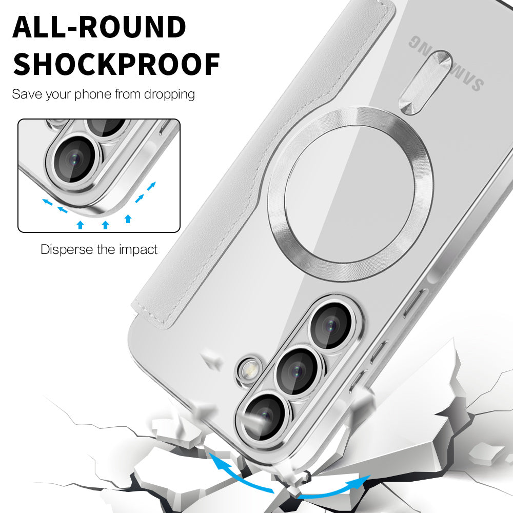 Capa MagSafe para Samsung Galaxy A26 A266, Techsuit, SmartMag Book, Cinzento