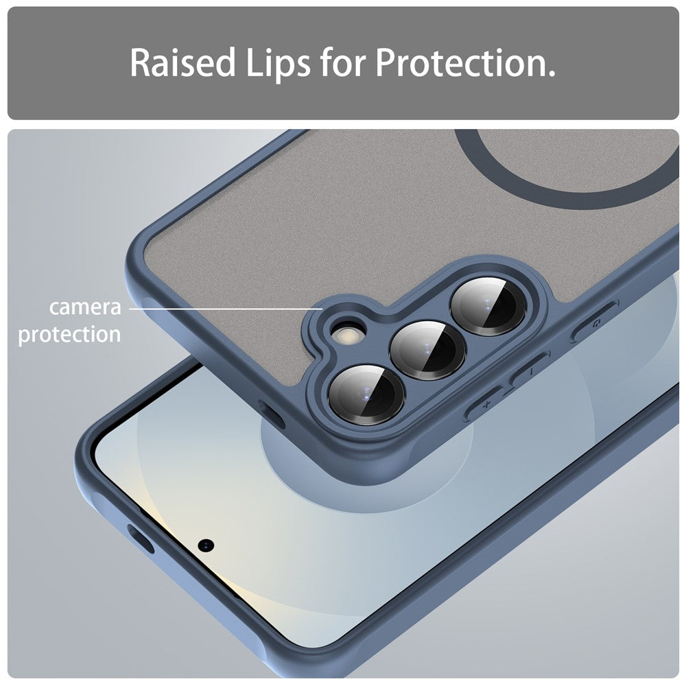 Capa MagSafe para Samsung Galaxy A27 5G, Techsuit, HaloFrost II, Azul Marinho