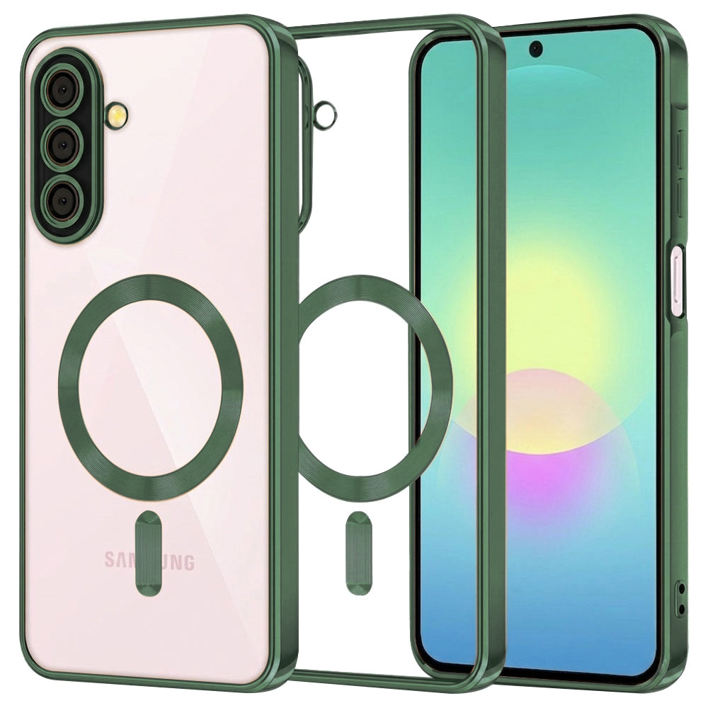Capa MagSafe para Samsung Galaxy A27 5G, Techsuit, Luxury Crystal, Verde Escuro