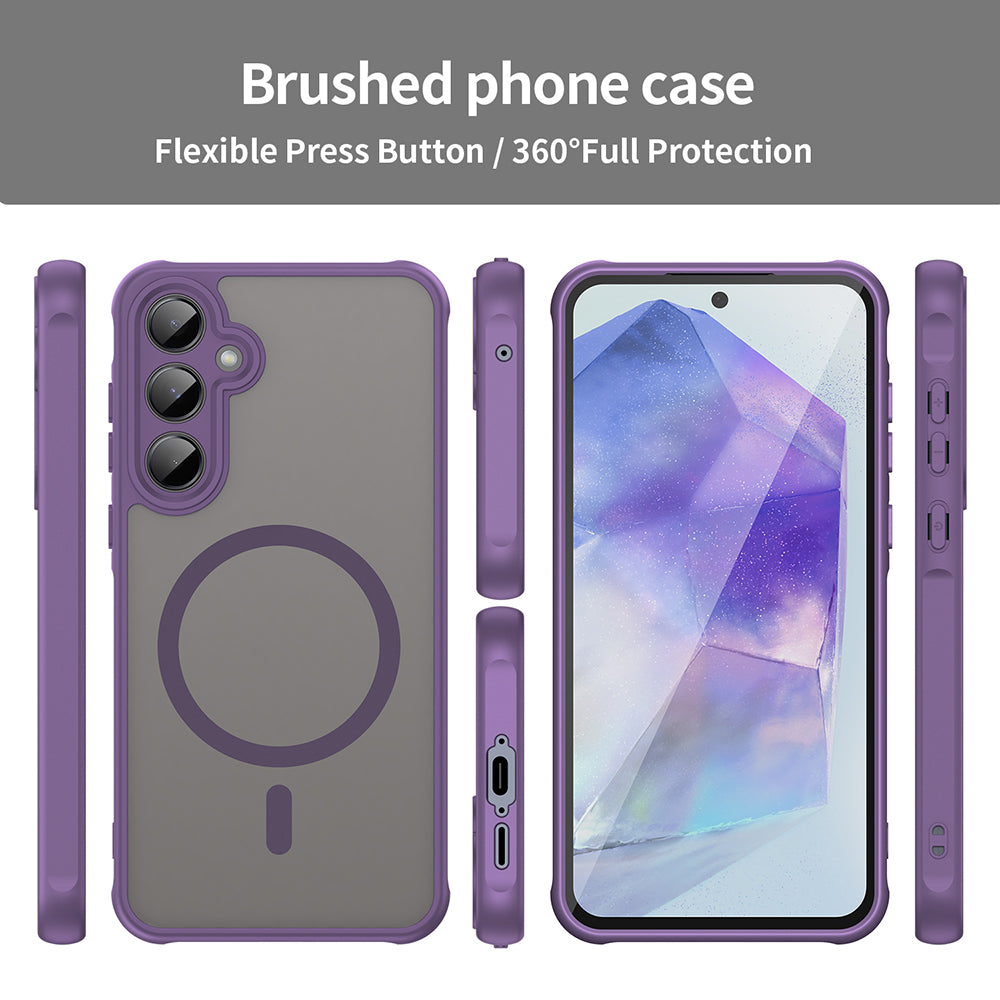 Capa MagSafe para Samsung Galaxy A35 5G A356, Techsuit, HaloFrost II, Roxo
