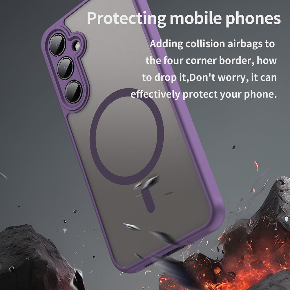Capa MagSafe para Samsung Galaxy A35 5G A356, Techsuit, HaloFrost II, Roxo