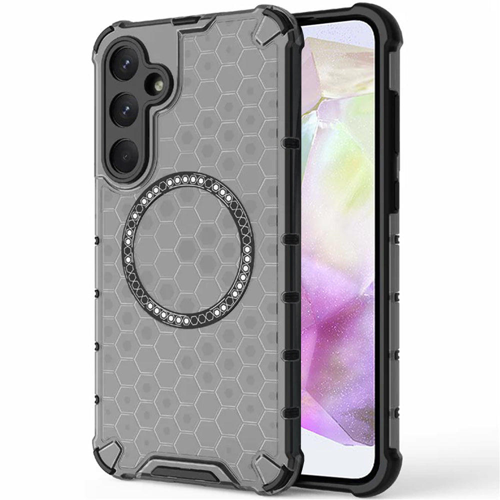 Capa MagSafe para Samsung Galaxy A35 5G A356, Techsuit, HoneyComb Shield, Preta