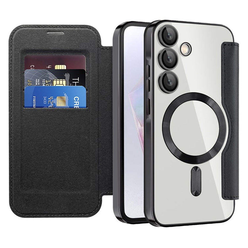 Capa MagSafe para Samsung Galaxy A35 5G A356, Techsuit, SmartMag Book, Preta