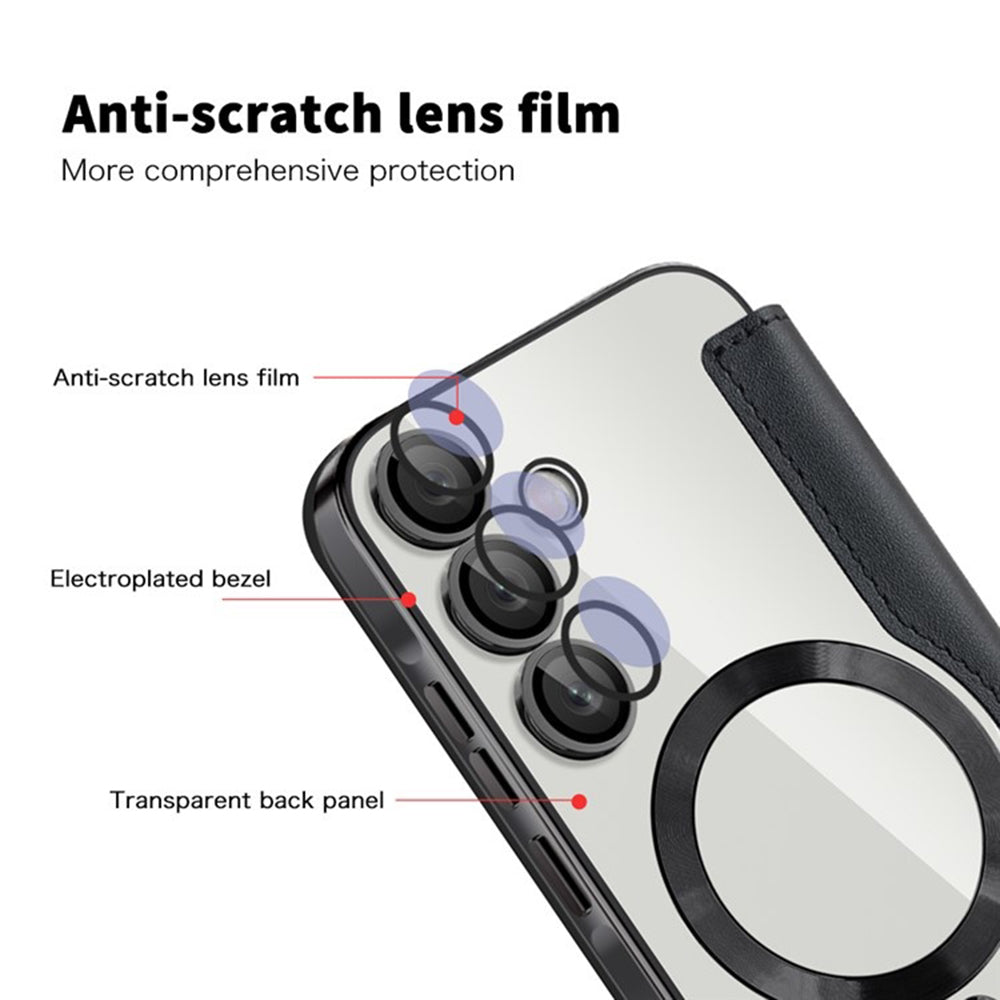 Capa MagSafe para Samsung Galaxy A35 5G A356, Techsuit, SmartMag Book, Preta