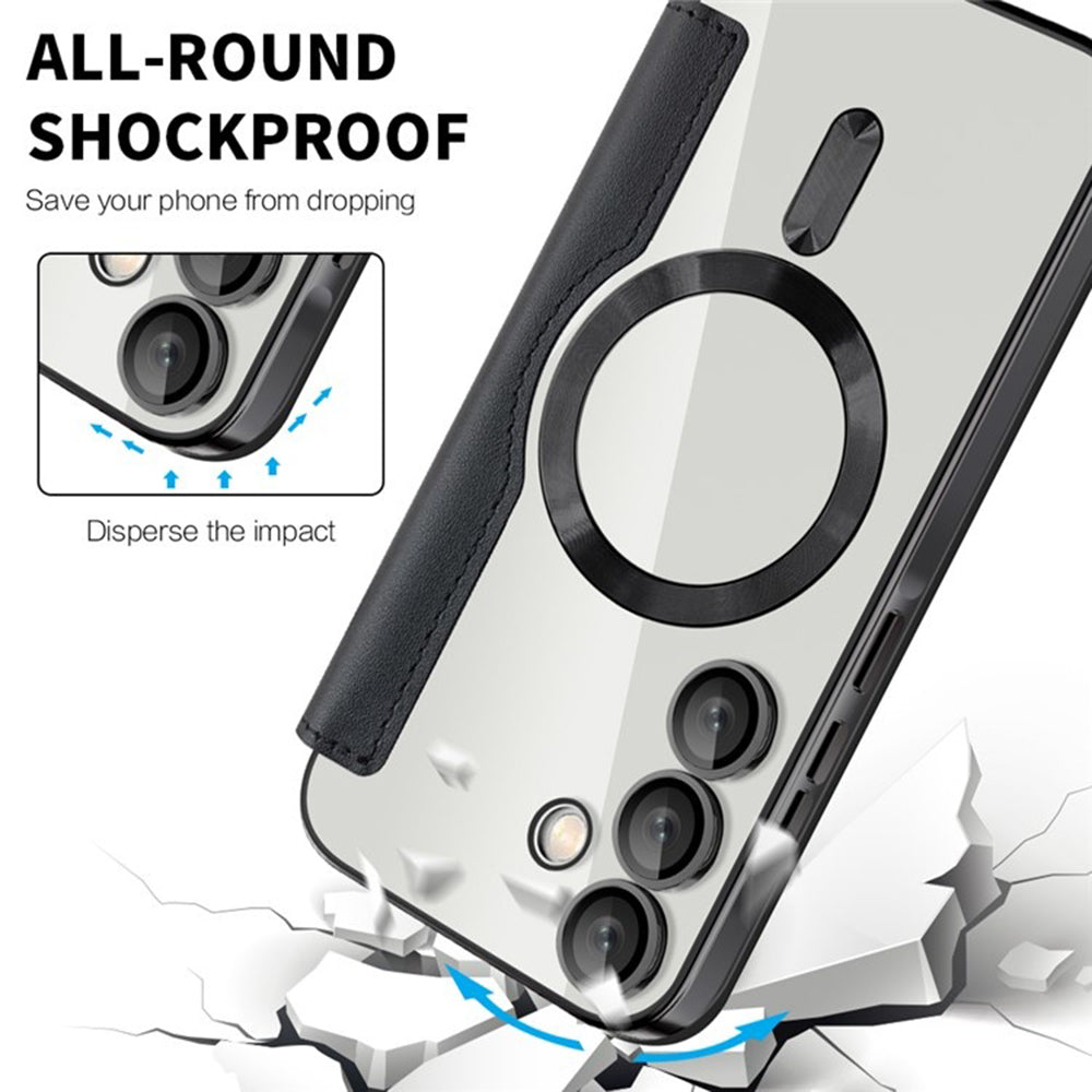 Capa MagSafe para Samsung Galaxy A35 5G A356, Techsuit, SmartMag Book, Preta