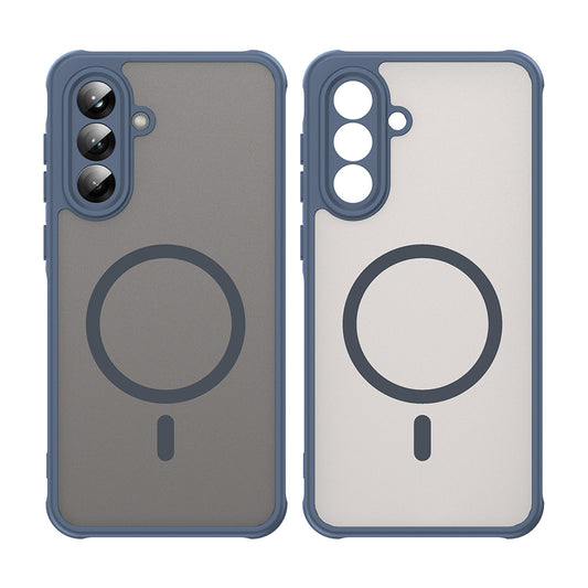 Capa MagSafe para Samsung Galaxy A36 A366, Techsuit, HaloFrost II, Azul Marinho