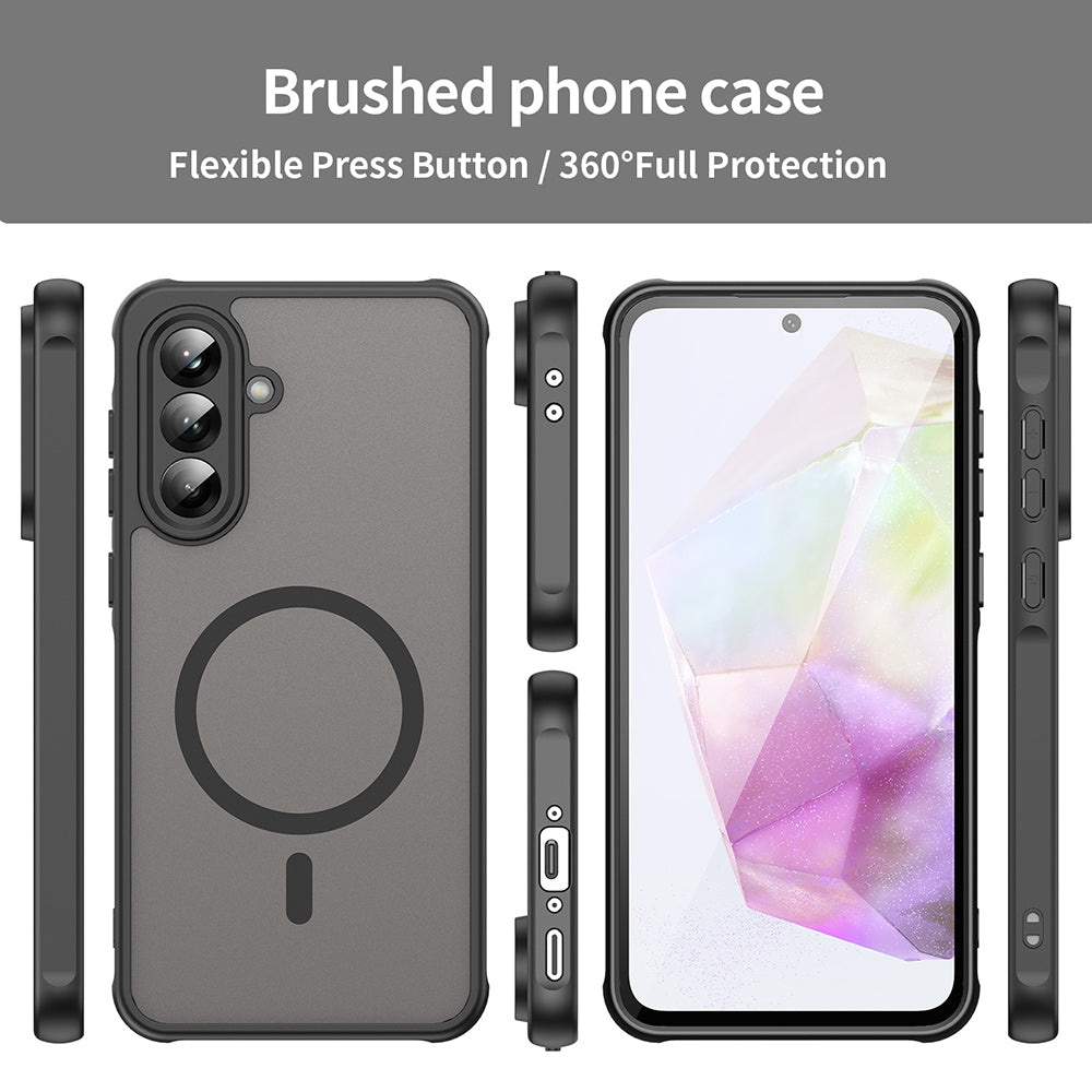 Capa MagSafe para Samsung Galaxy A36 A366, Techsuit, HaloFrost II, Preta