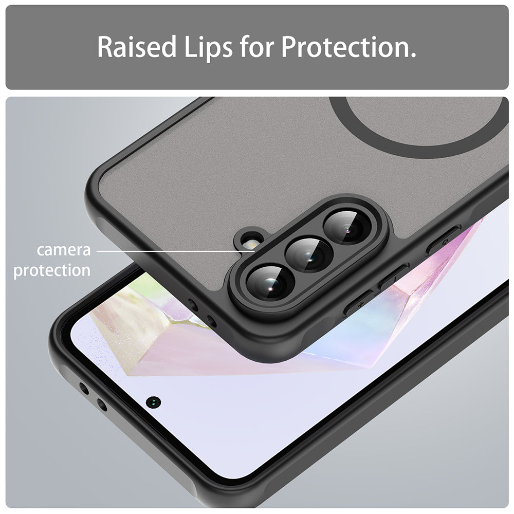 Capa MagSafe para Samsung Galaxy A36 A366, Techsuit, HaloFrost II, Preta