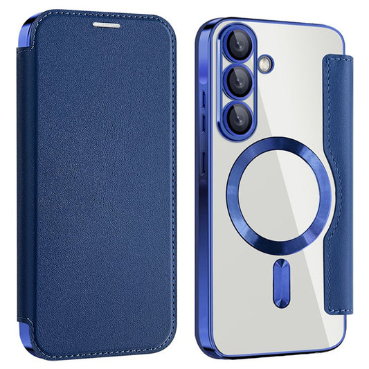 Capa MagSafe para Samsung Galaxy A36 A366, Techsuit, SmartMag Book, Azul