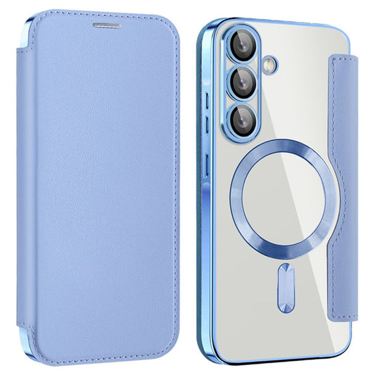 Capa MagSafe para Samsung Galaxy A36 A366, Techsuit, SmartMag Book, Azul