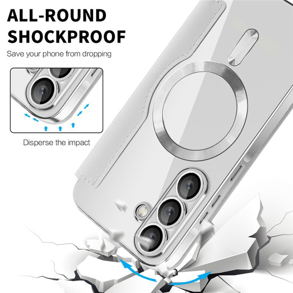 Capa MagSafe para Samsung Galaxy A36 A366, Techsuit, SmartMag Book, Cinzento