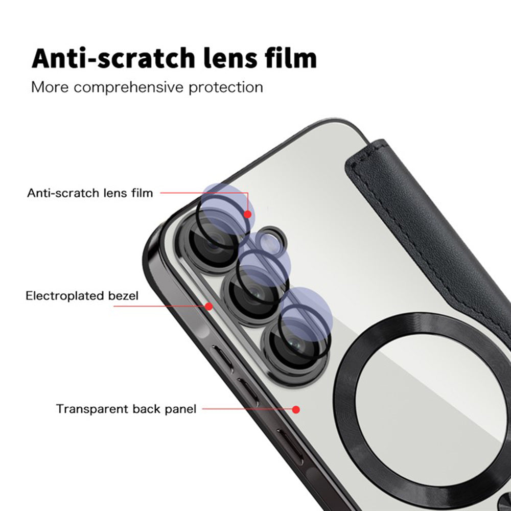 Capa MagSafe para Samsung Galaxy A36 A366, Techsuit, SmartMag Book, Preta