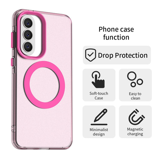 Capa MagSafe para Samsung Galaxy A37 5G, Techsuit, CandyCase, Rosa