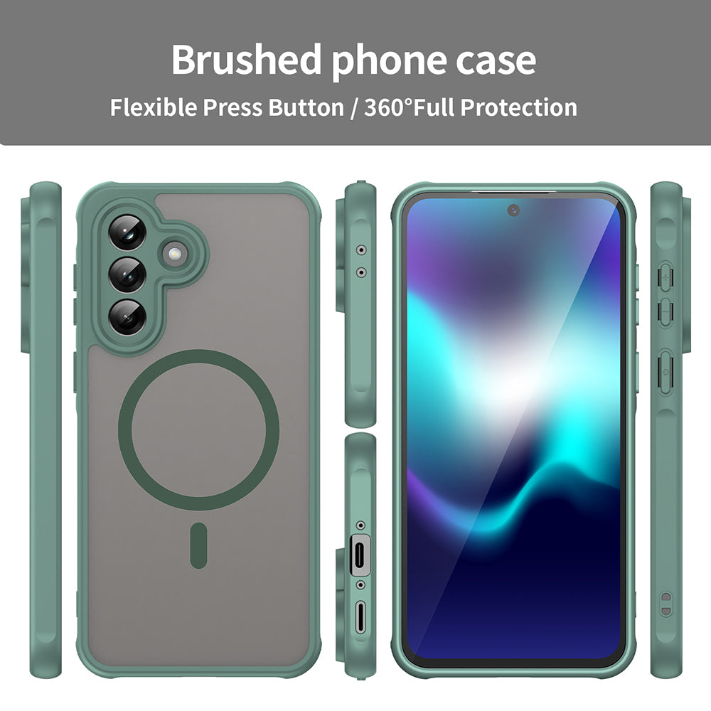 Capa MagSafe para Samsung Galaxy A37 5G, Techsuit, HaloFrost II, Verde