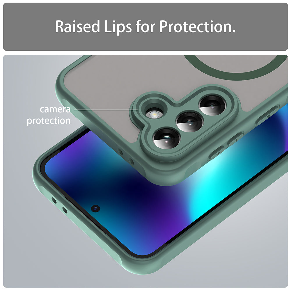 Capa MagSafe para Samsung Galaxy A37 5G, Techsuit, HaloFrost II, Verde