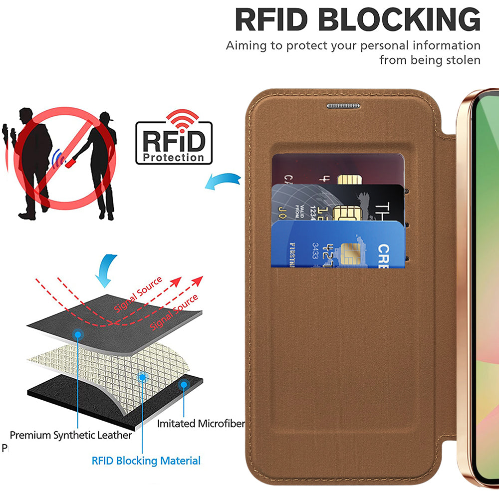 Capa MagSafe para Samsung Galaxy A37 5G, Techsuit, SmartMag Book, Castanho