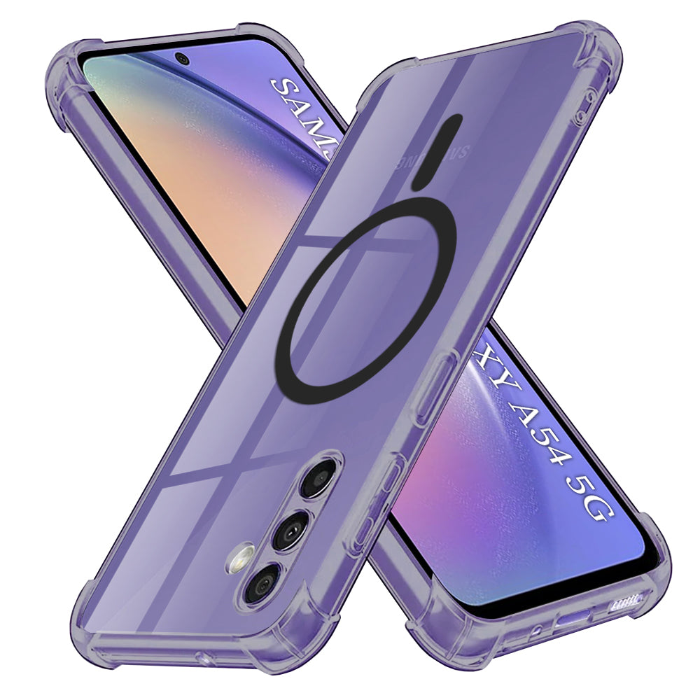 Capa MagSafe para Samsung Galaxy A54 A546, Techsuit, Transparente Antichoque, Fumada