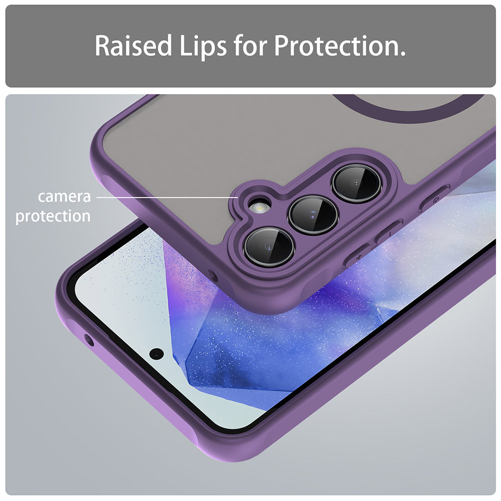 Capa MagSafe para Samsung Galaxy A55 5G A556, Techsuit, HaloFrost II, Roxo