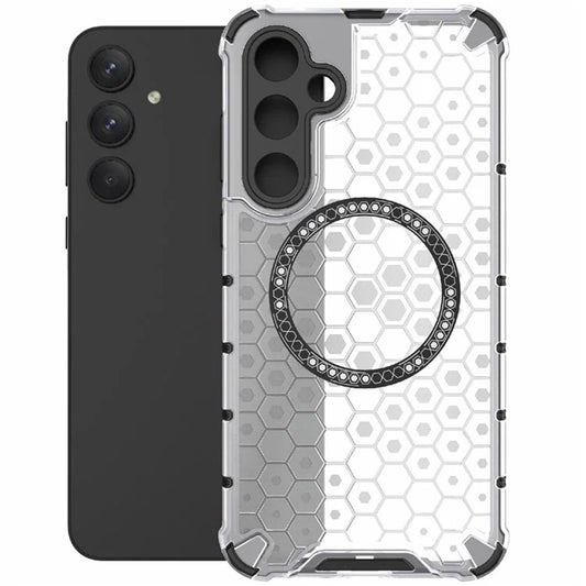 Capa MagSafe para Samsung Galaxy A55 5G A556, Techsuit, HoneyComb Shield, Branca