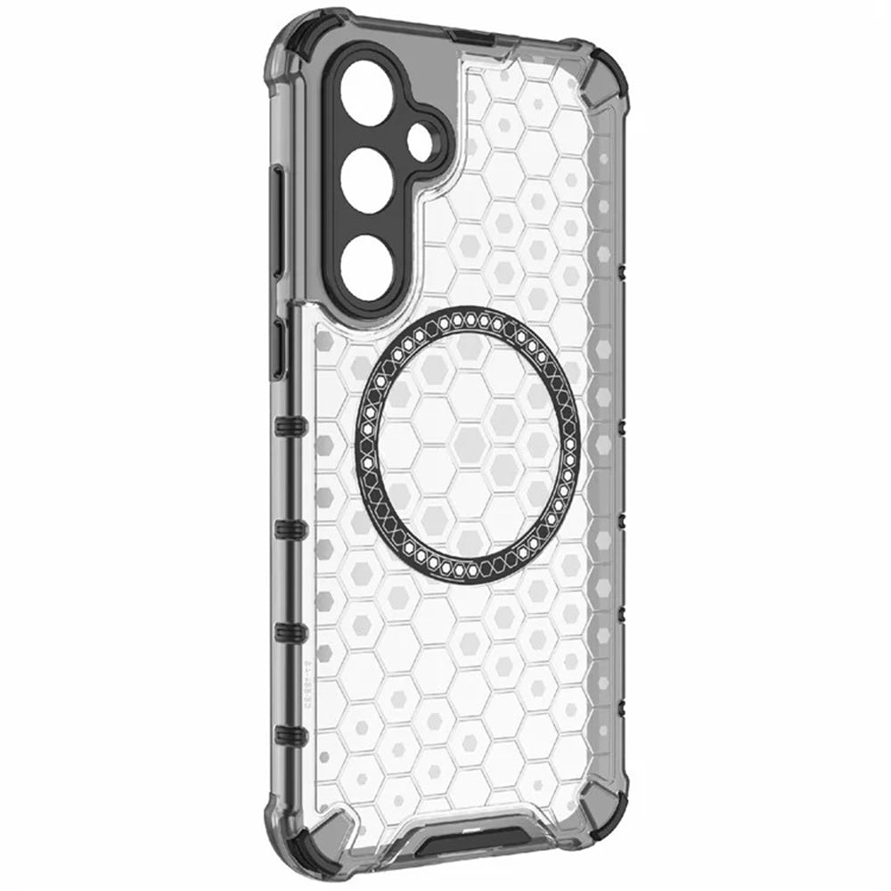 Capa MagSafe para Samsung Galaxy A55 5G A556, Techsuit, HoneyComb Shield, Branca