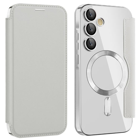 Capa MagSafe para Samsung Galaxy A55 5G A556, Techsuit, SmartMag Book, Cinzento