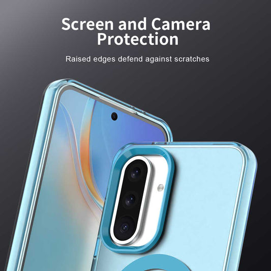 Capa MagSafe para Samsung Galaxy A56 A566, Techsuit, CandyCase, Azul
