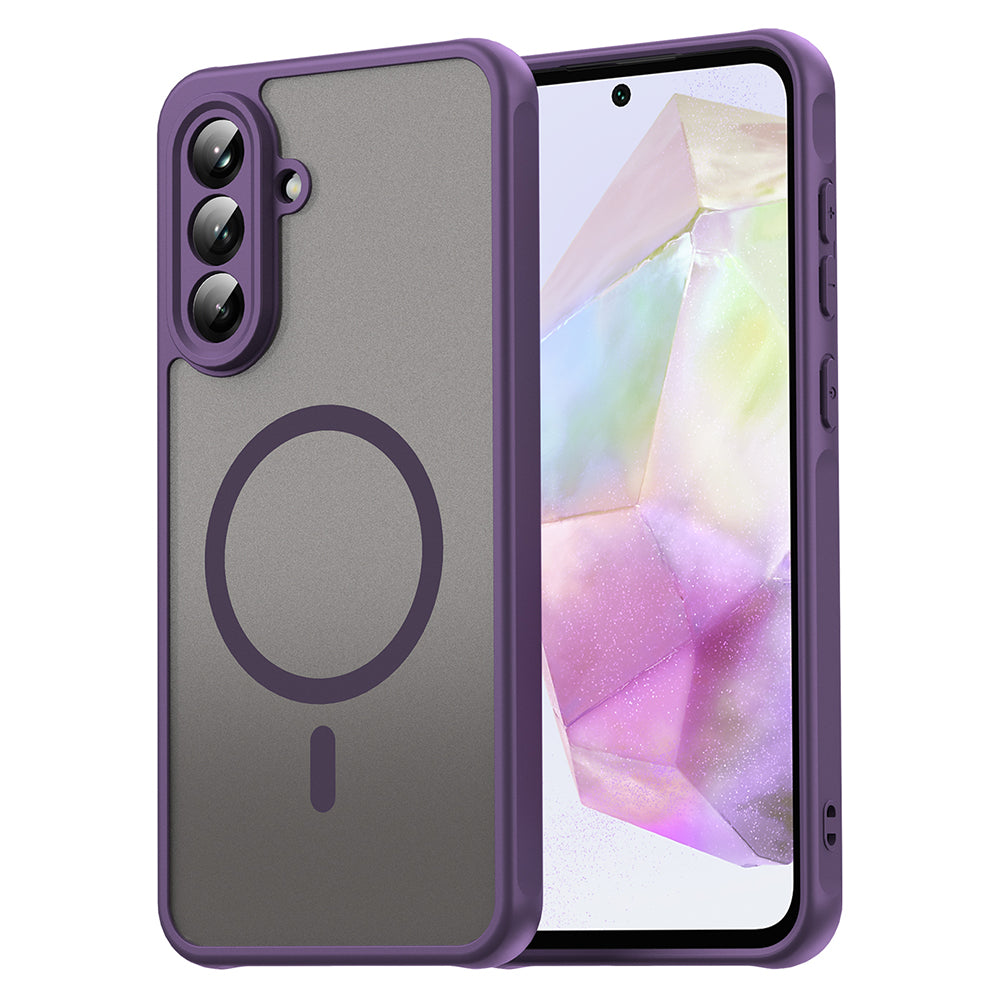 Capa MagSafe para Samsung Galaxy A56 A566, Techsuit, HaloFrost II, Roxo