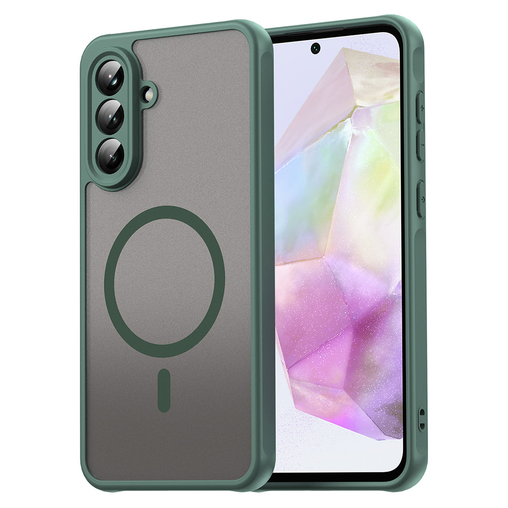 Capa MagSafe para Samsung Galaxy A56 A566, Techsuit, HaloFrost II, Verde