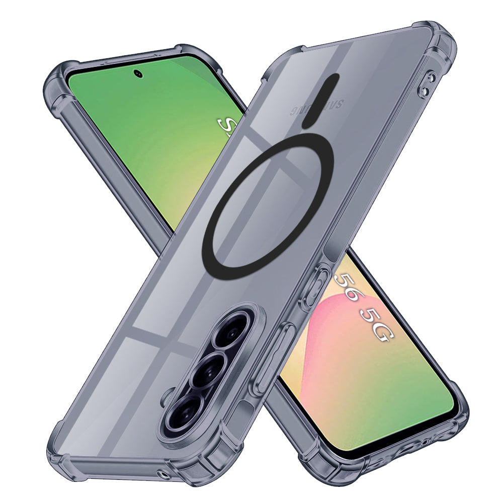 Capa MagSafe para Samsung Galaxy A56 A566, Techsuit, Transparente Antichoque, Fumada