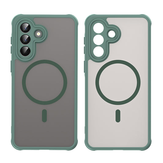 MagSafe Case for Samsung Galaxy A57 5G, Techsuit, HaloFrost II, Green