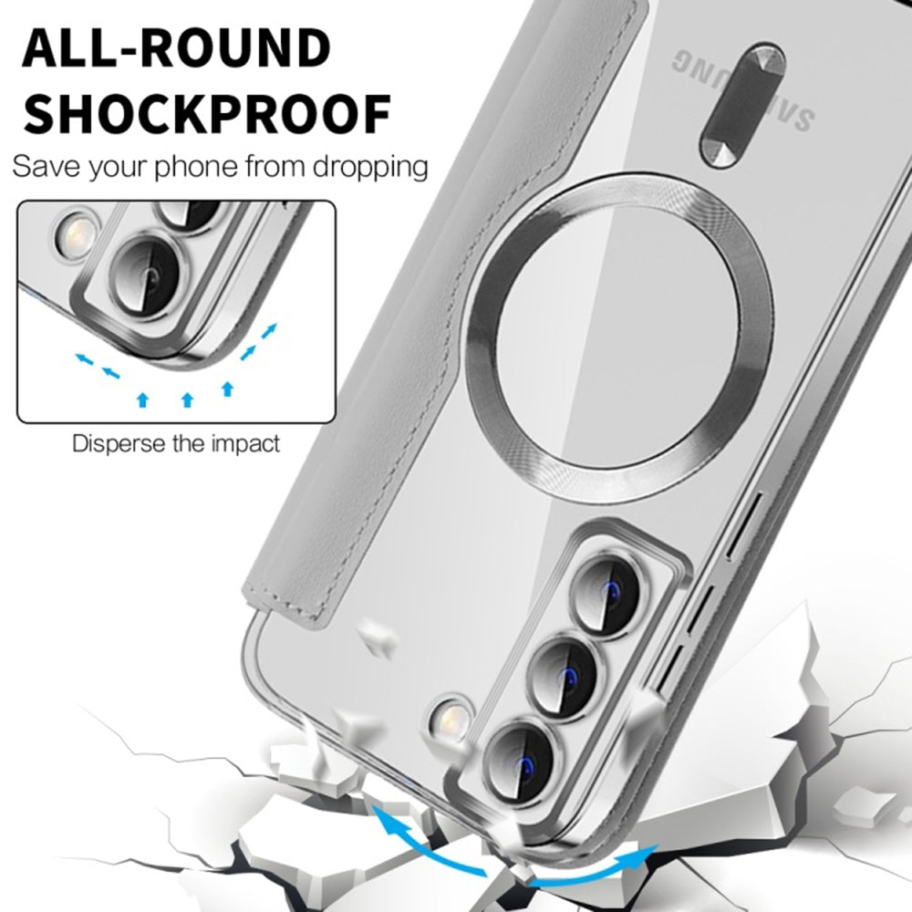 Capa MagSafe para Samsung Galaxy S22 5G S901, Techsuit, SmartMag Book, Cinzento