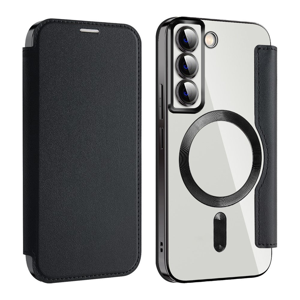 Capa MagSafe para Samsung Galaxy S22 5G S901, Techsuit, SmartMag Book, Preta
